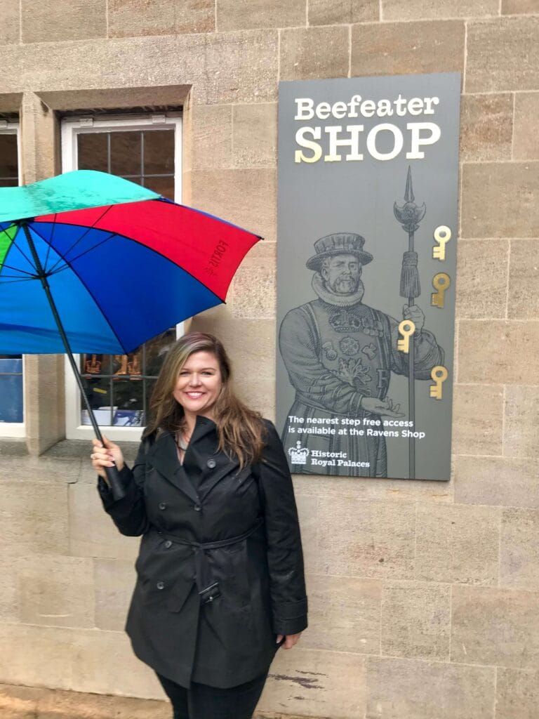 Elizabeth Fernley on a tour in London