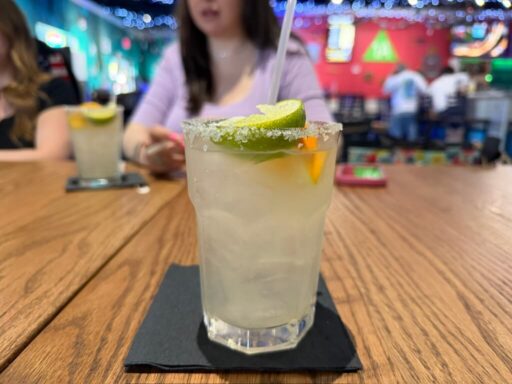 Girls trip enjoying margaritas at Bayside Seafood Grille during a Crystal River food tour