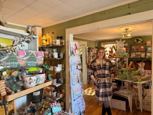 We meet at the Lemon Tree Gift Shop, located inside the historic Heritage House, lovingly restored by owner Christine Murin into a charming boutique.