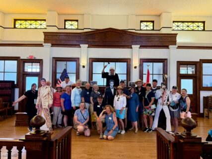 Inverness group tour with friends in Old Courthouse Museum